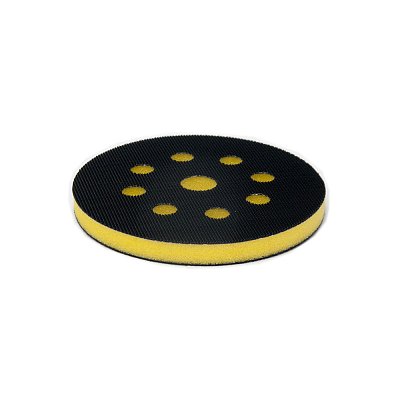 Подложка промежуточная 125 mm T10mm STANDARD на липучке, 8отв, желтая жесткая  ICAR H YELLOW ICPP-H8-125X10-IF-HR-GN-YEL